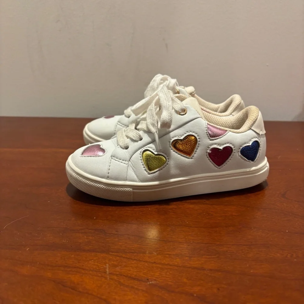 Kurt Geiger London Girls Mini Lane Love Sneakers White Size 11